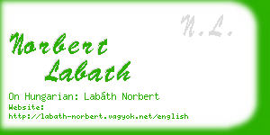 norbert labath business card