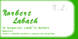 norbert labath business card